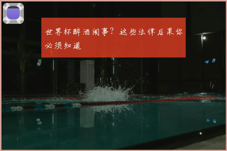 世界杯醉酒闹事？这些法律后果你必须知道