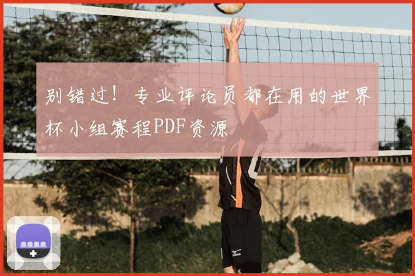 别错过!专业评论员都在用的世界杯小组赛程PDF资源